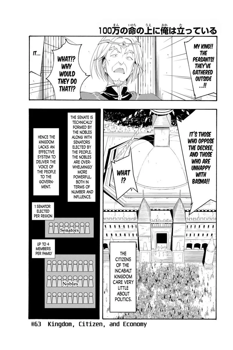 100-man no Inochi no Ue ni Ore wa Tatte Iru Chapter 63 page 1