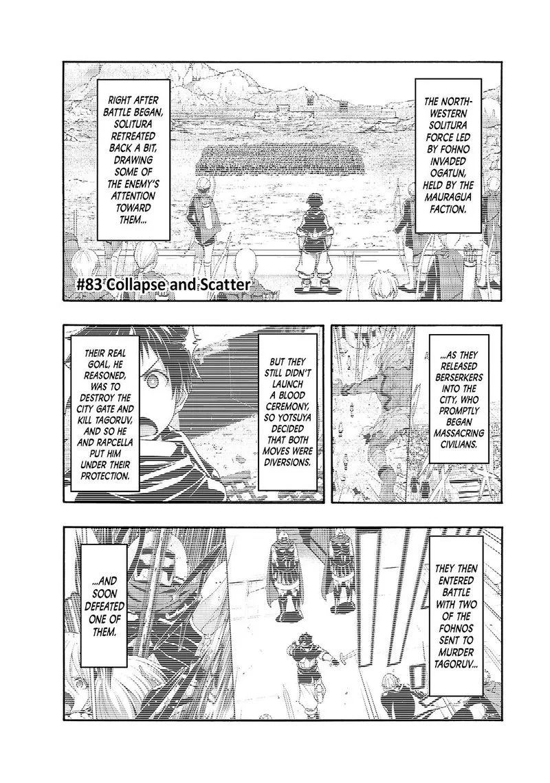 100-man no Inochi no Ue ni Ore wa Tatte Iru Chapter 83 page 1