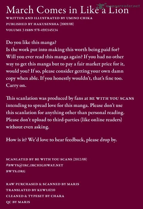 3 Gatsu no Lion Chapter 25 page 1