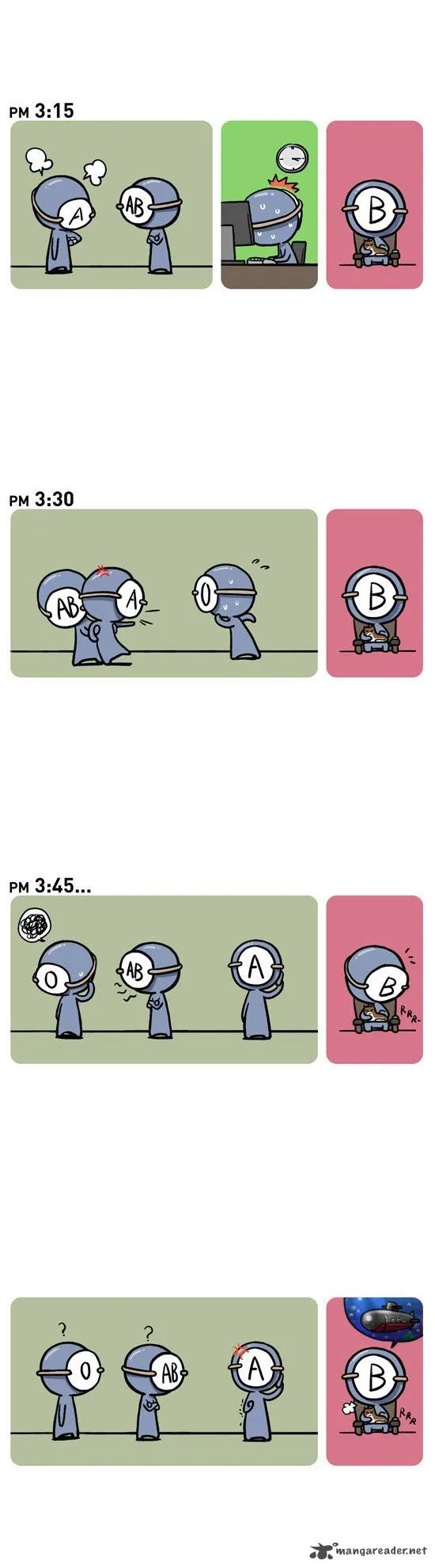 A Simple Thinking About Blood Types Chapter 5 page 3