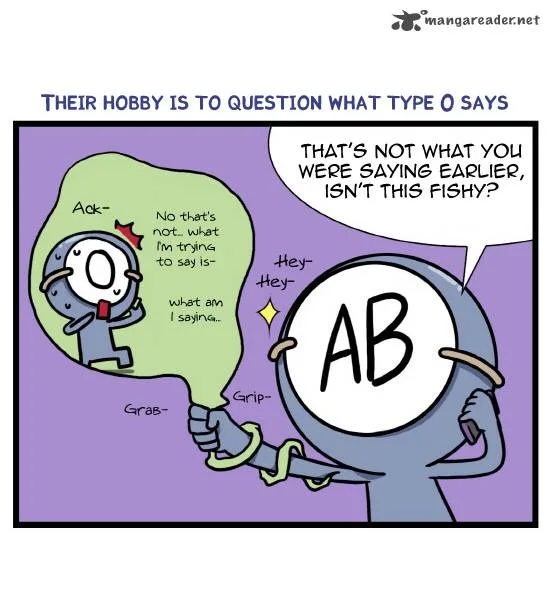 A Simple Thinking About Blood Types Chapter 6 page 6