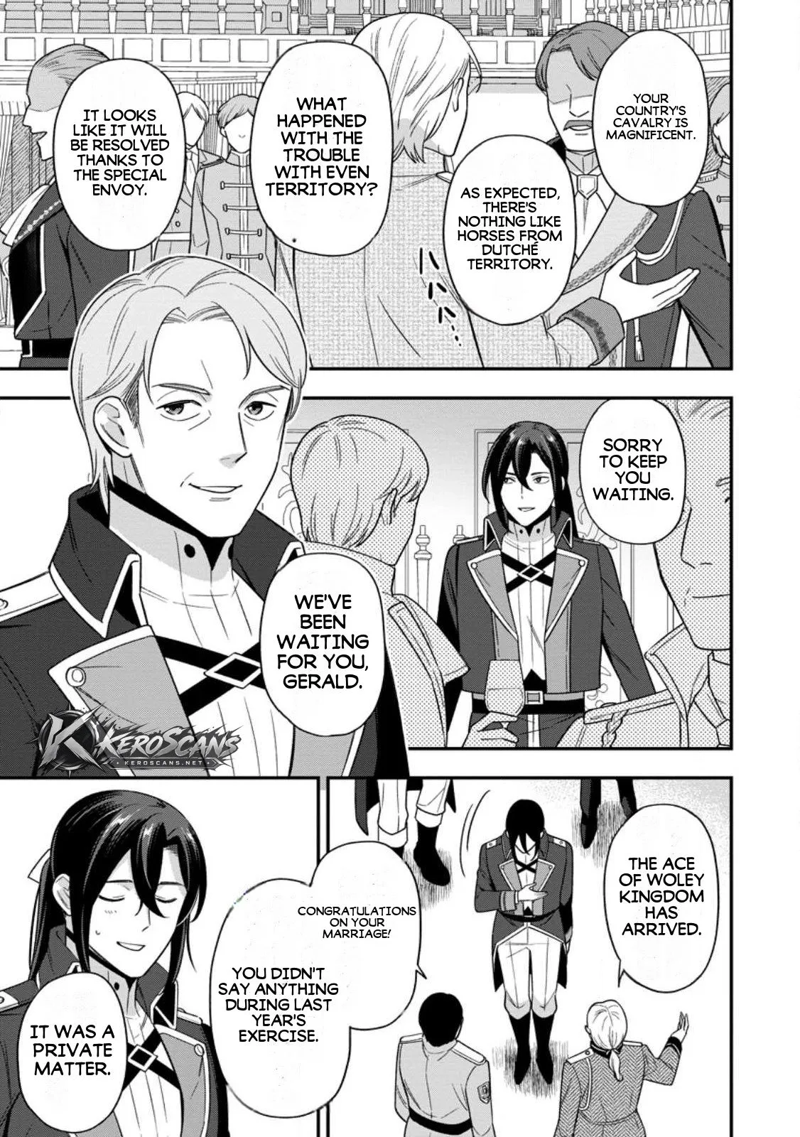 Aisanai to Iwaremashite mo ~Moto Maou no Hakushaku Reijou wa Kimajime Gunjin ni Ezuke wo Sarete Shiawase ni naru~ Chapter 34.3 page 1