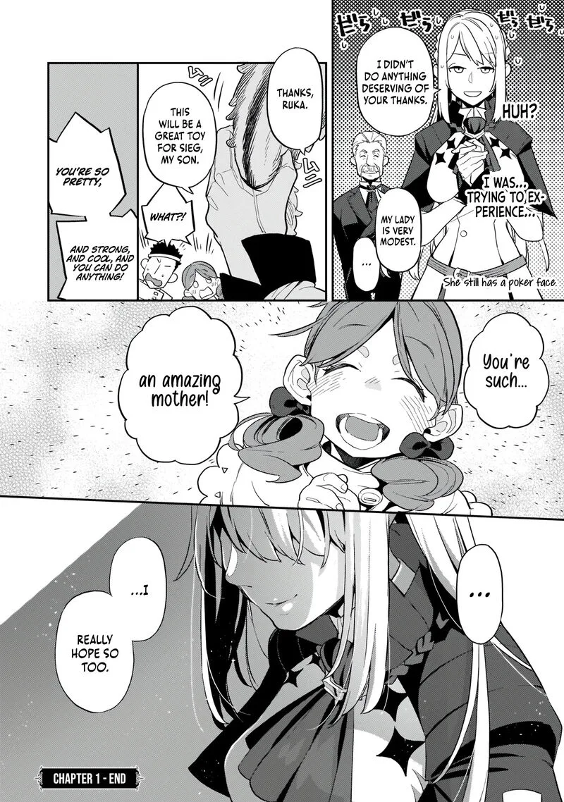 Akuyaku Ikka no Okugata, Shi ni Modori shite Kokoro wo Irekaeru. Chapter 1 page 55