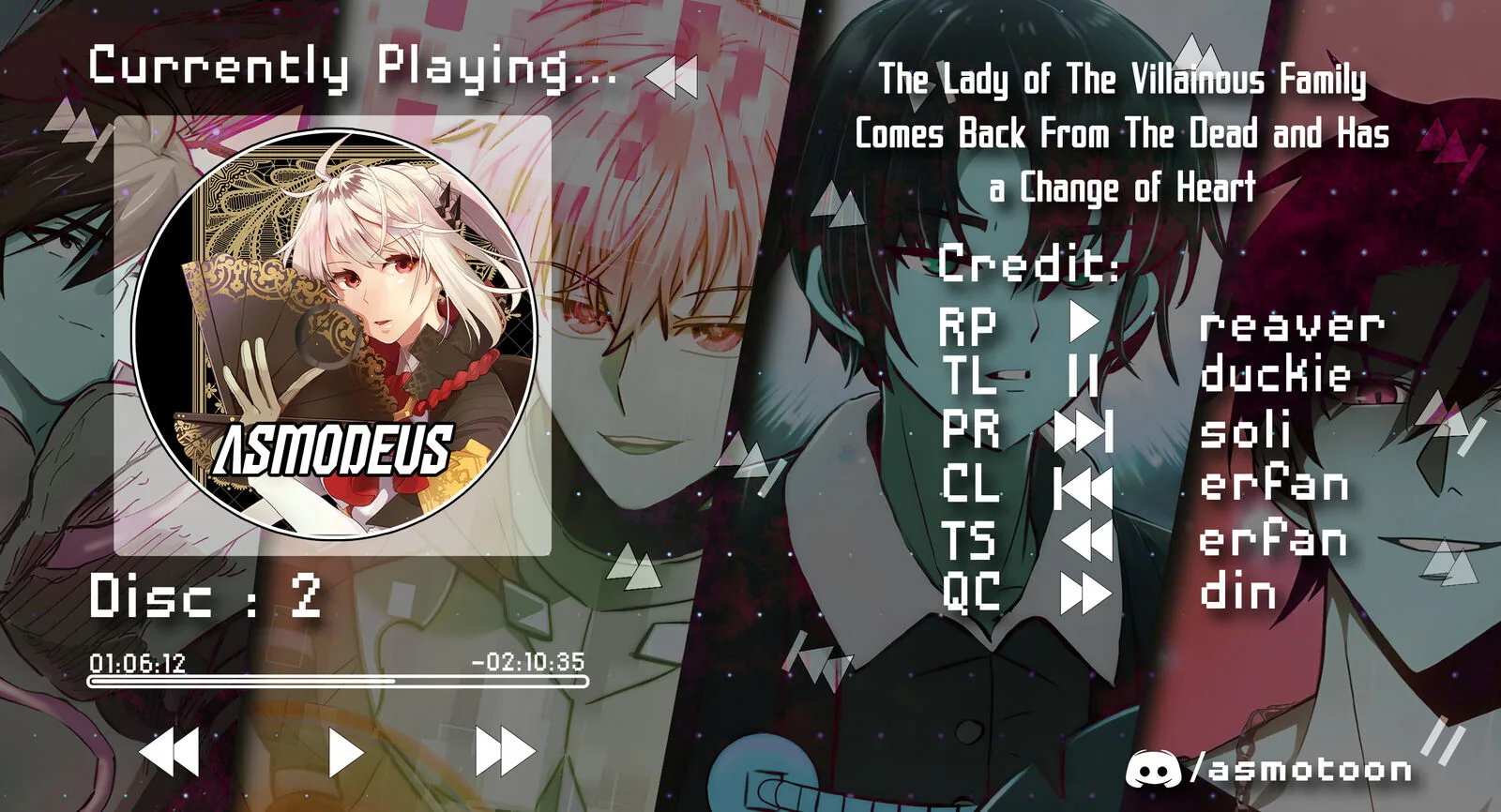 Akuyaku Ikka no Okugata, Shi ni Modori shite Kokoro wo Irekaeru. Chapter 2 page 1