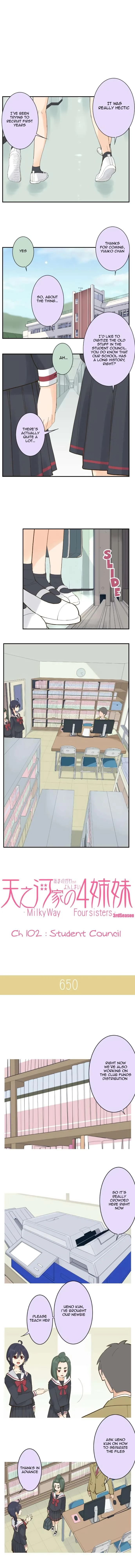 Amanogawa Ke No Yon Shimai Chapter 102 page 1