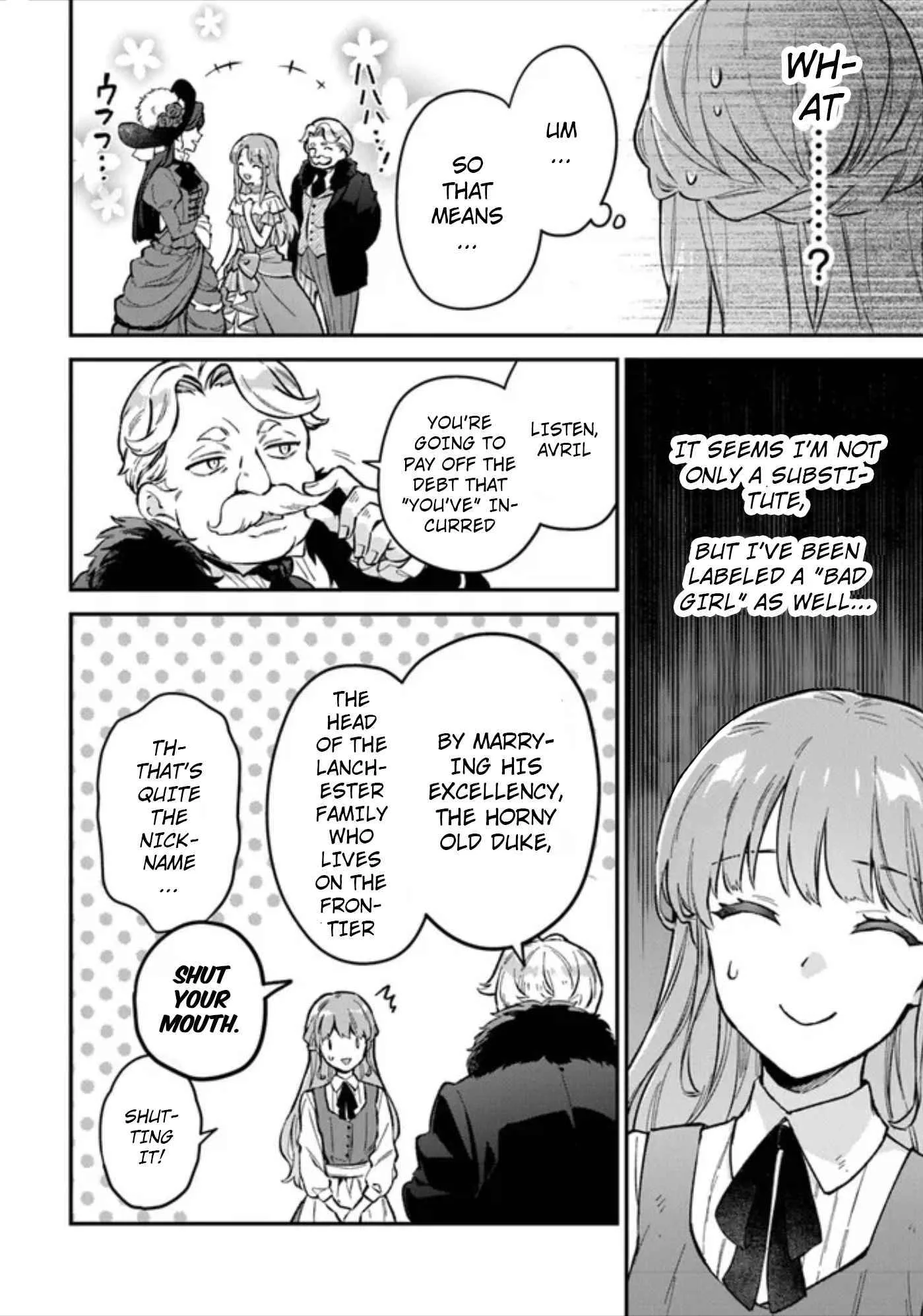 An Incompetent Woman Wants to Be a Villainess ~The Young Lady Who Married as a Substitute for Her Stepsister Didn't Notice the Duke's Doting~ Chapter 1 page 9