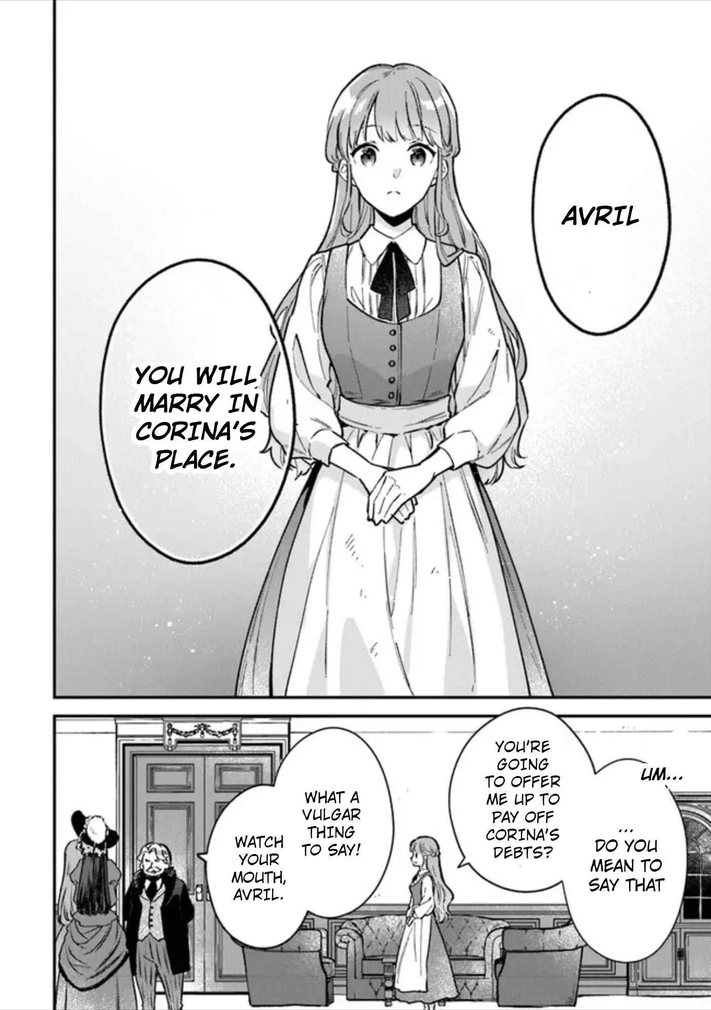 An Incompetent Woman Wants to Be a Villainess ~The Young Lady Who Married as a Substitute for Her Stepsister Didn't Notice the Duke's Doting~ Chapter 1 page 5