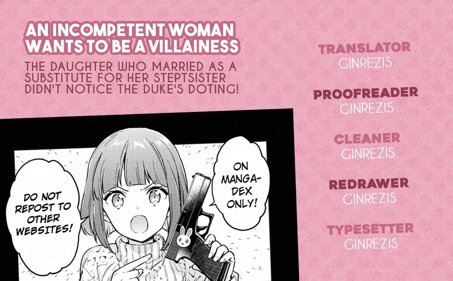 An Incompetent Woman Wants to Be a Villainess ~The Young Lady Who Married as a Substitute for Her Stepsister Didn't Notice the Duke's Doting~ Chapter 1 page 43