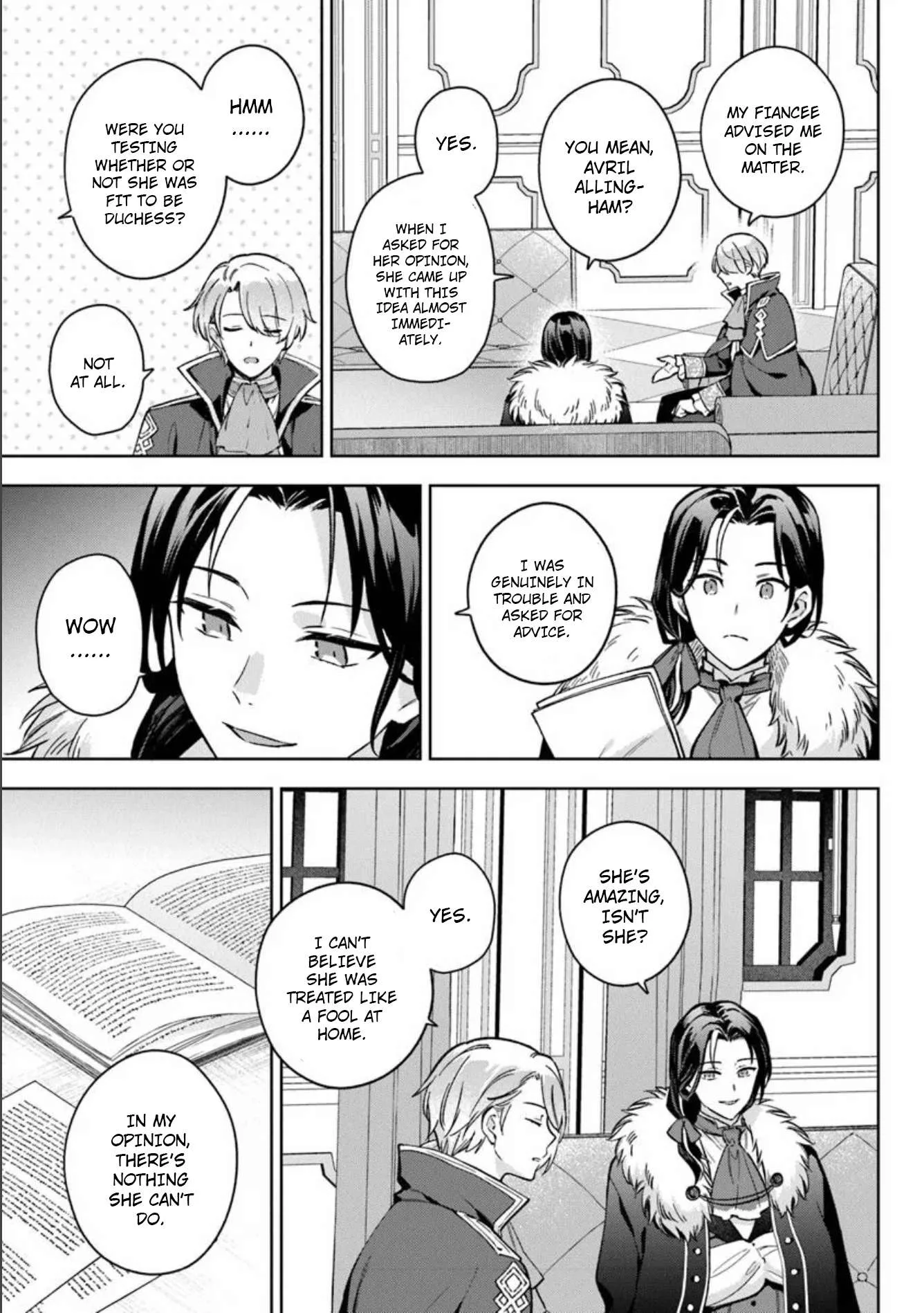 An Incompetent Woman Wants to Be a Villainess ~The Young Lady Who Married as a Substitute for Her Stepsister Didn't Notice the Duke's Doting~ Chapter 15 page 11