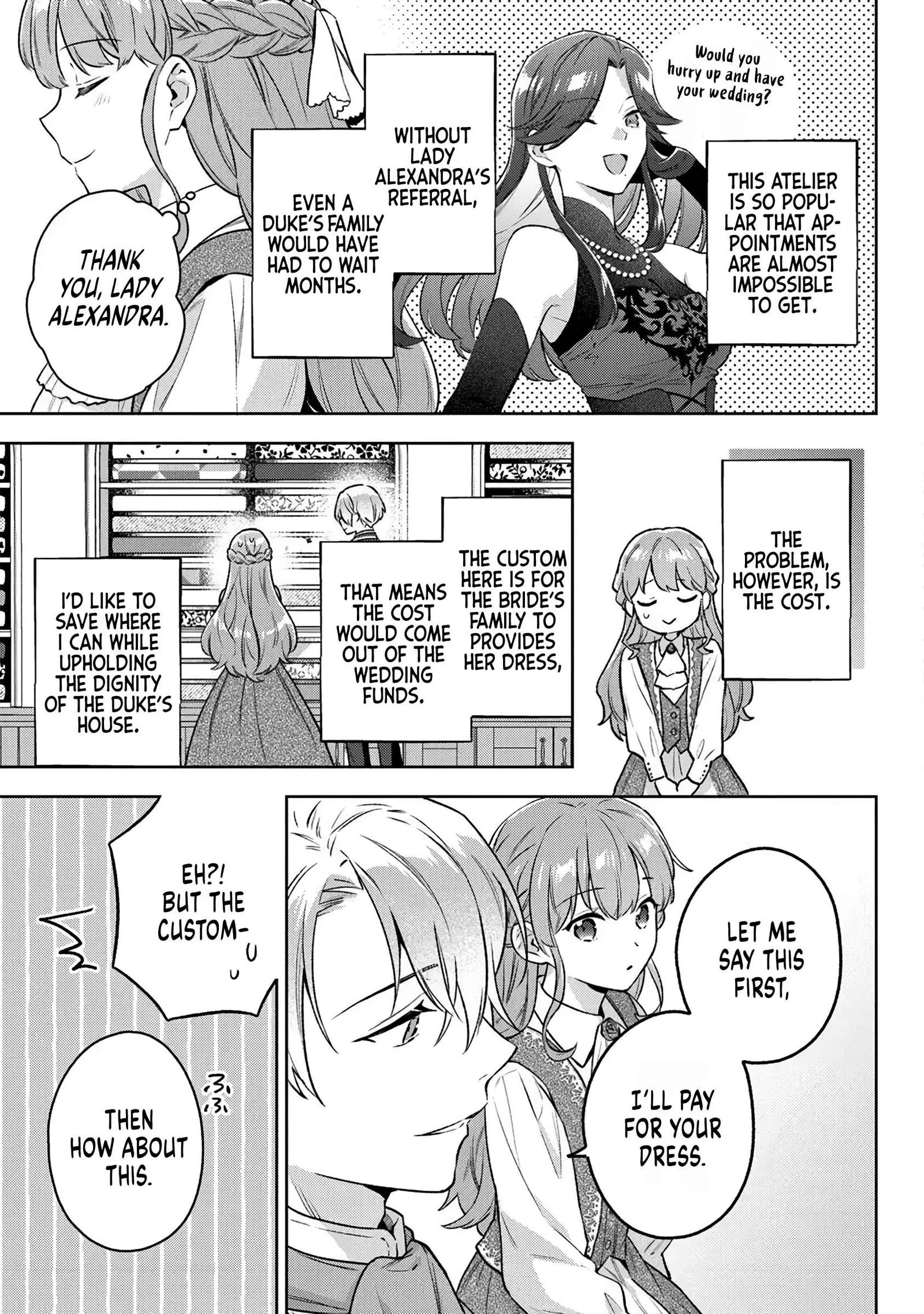 An Incompetent Woman Wants to Be a Villainess ~The Young Lady Who Married as a Substitute for Her Stepsister Didn't Notice the Duke's Doting~ Chapter 19 page 7