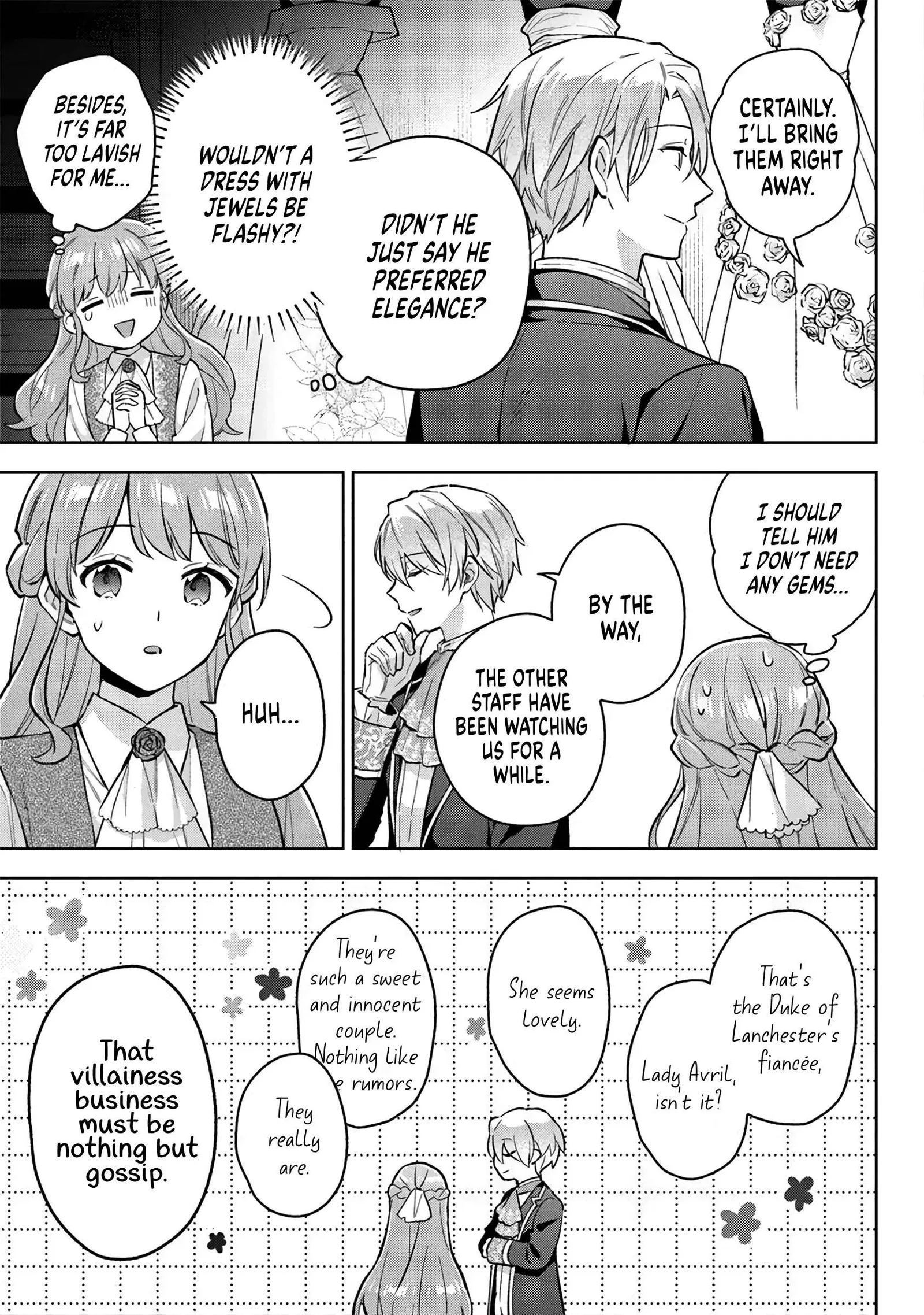 An Incompetent Woman Wants to Be a Villainess ~The Young Lady Who Married as a Substitute for Her Stepsister Didn't Notice the Duke's Doting~ Chapter 19 page 15