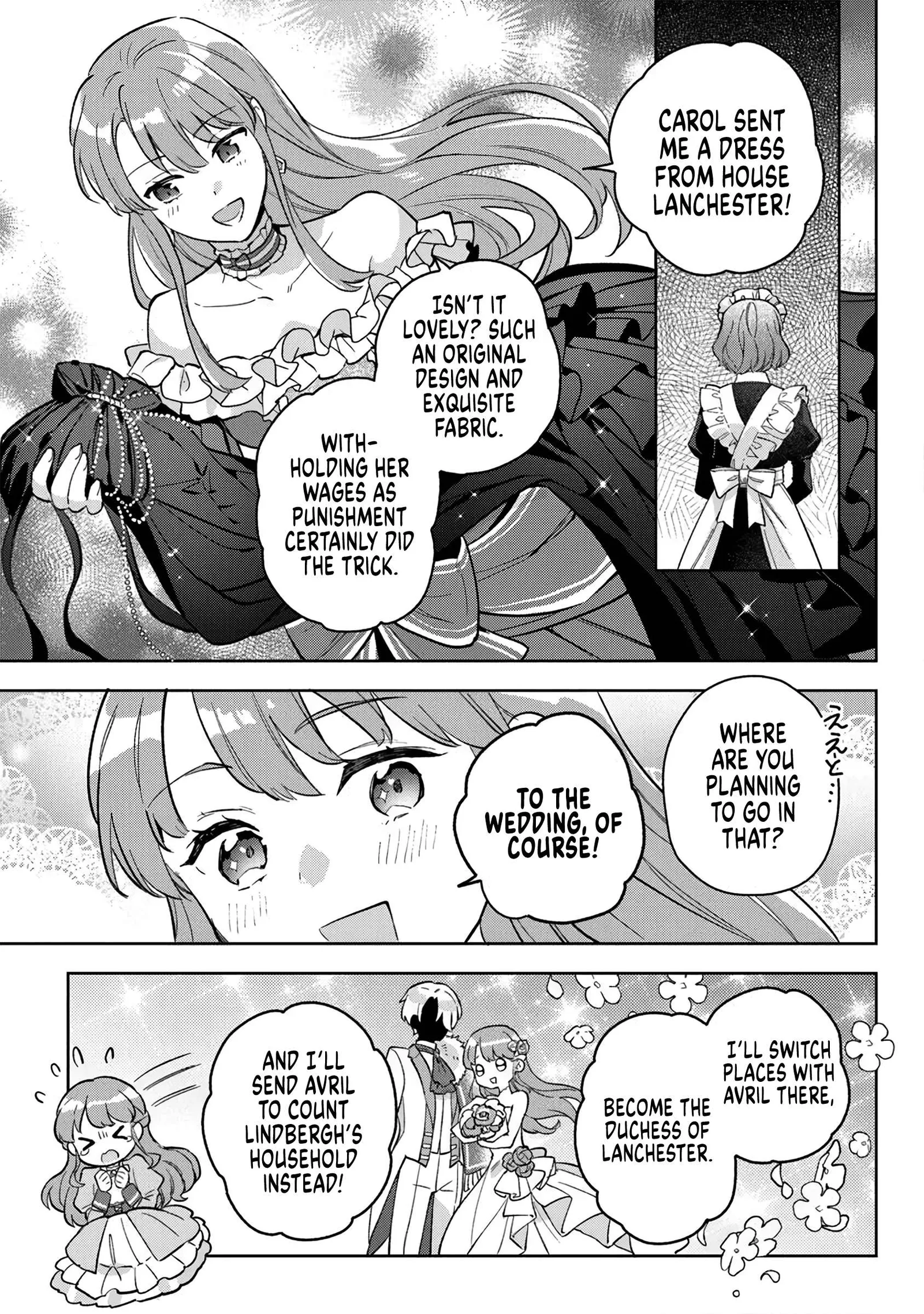 An Incompetent Woman Wants to Be a Villainess ~The Young Lady Who Married as a Substitute for Her Stepsister Didn't Notice the Duke's Doting~ Chapter 19 page 27
