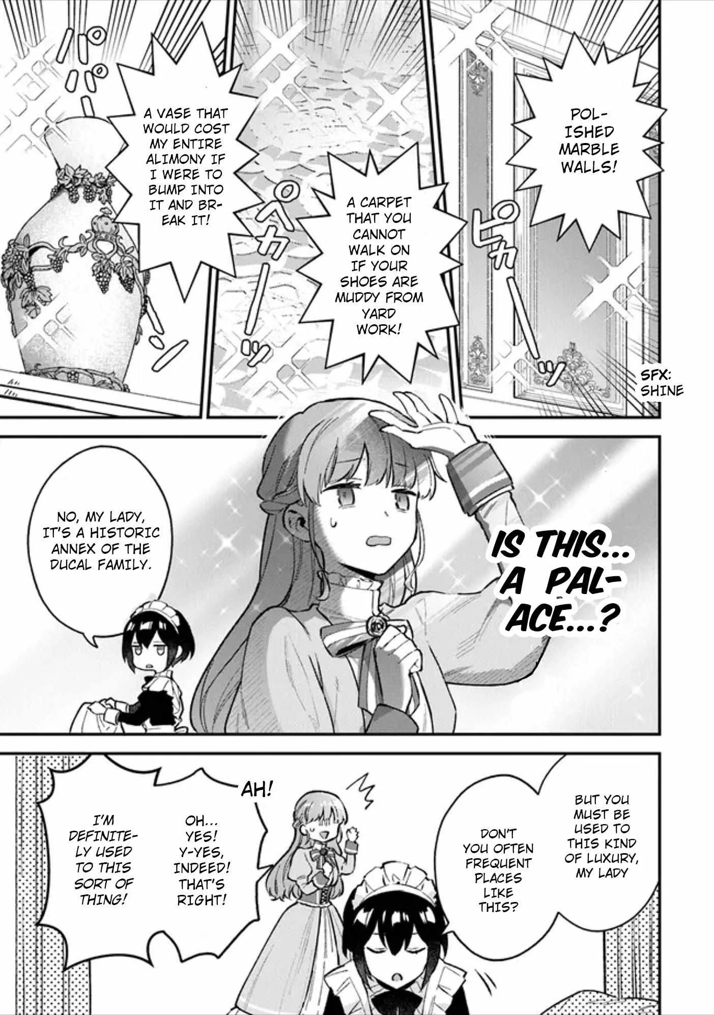 An Incompetent Woman Wants to Be a Villainess ~The Young Lady Who Married as a Substitute for Her Stepsister Didn't Notice the Duke's Doting~ Chapter 2.1 page 13