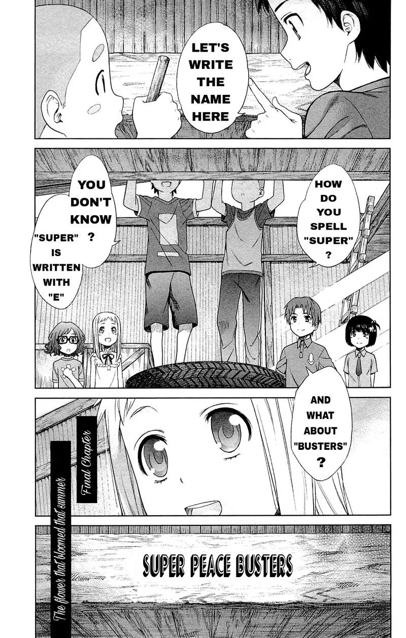 Ano Hi Mita Hana no Namae o Bokutachi wa Mada Shiranai. Chapter 13 page 1
