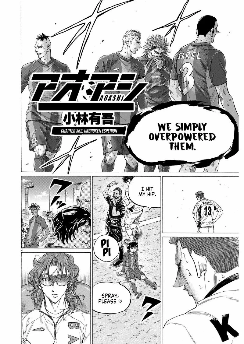 Ao Ashi Chapter 362 page 4