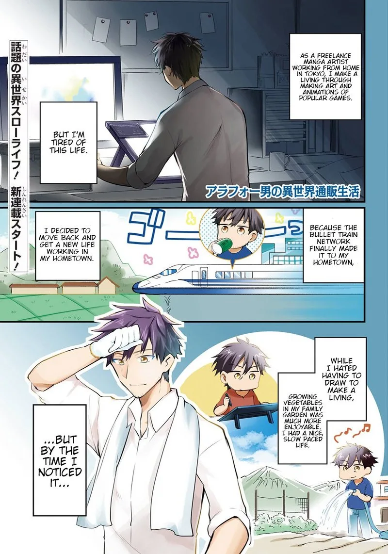 Around 40 Otoko no Isekai Tsuuhan Seikatsu Chapter 1 page 1