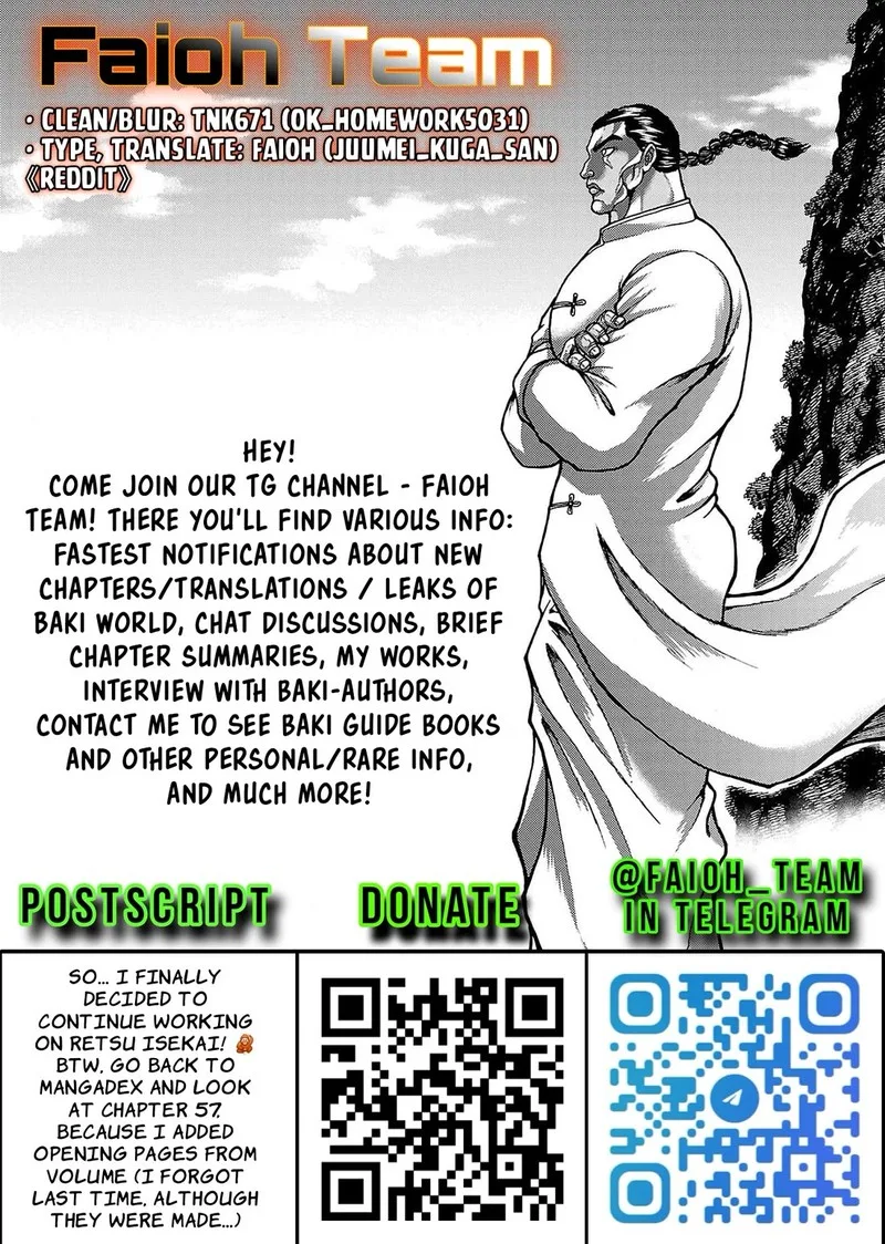 Baki Gaiden - Retsu Kaioh Isekai Tensei Shitemo Ikkou Kamawan! Chapter 60 page 19