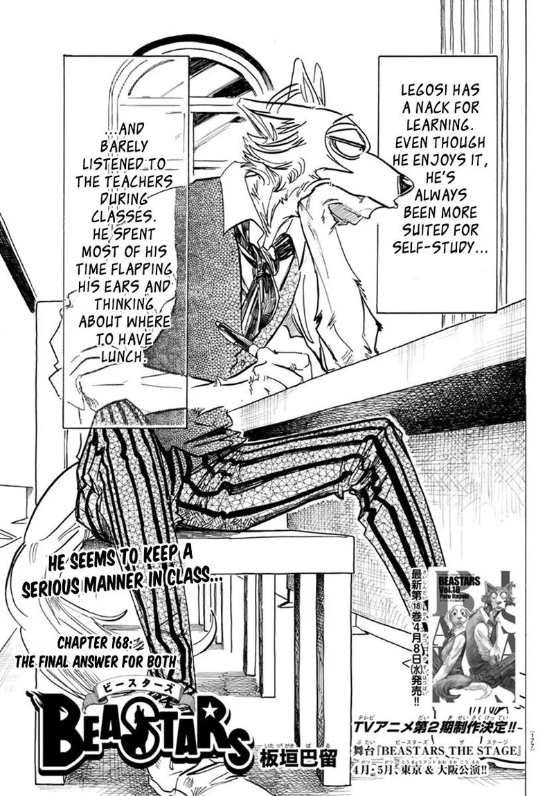 Beastars Chapter 168 page 1