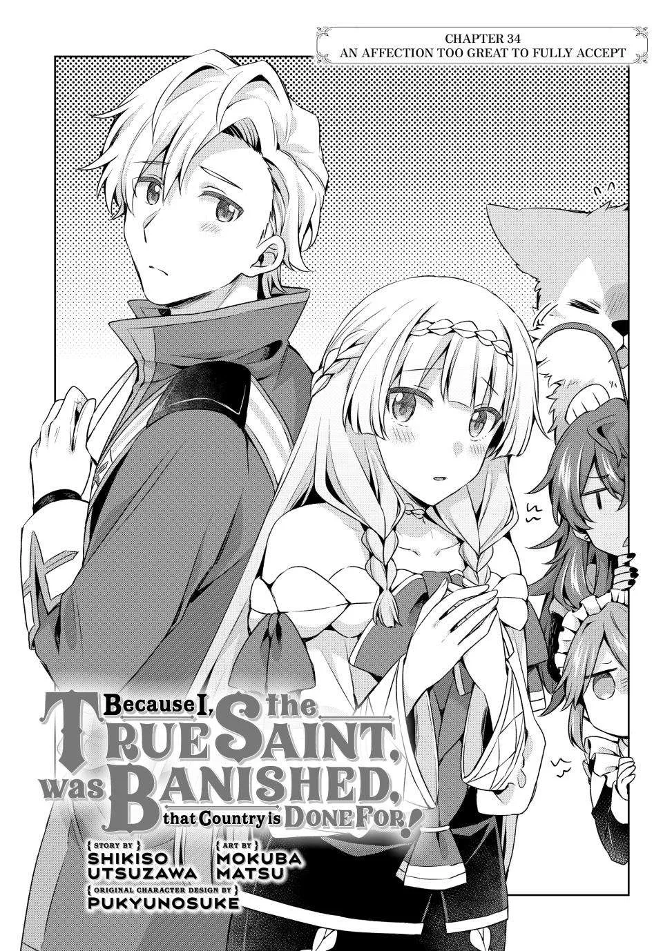Because I, the True Saint, Was Banished, That Country Is Done For! Chapter 34 page 1