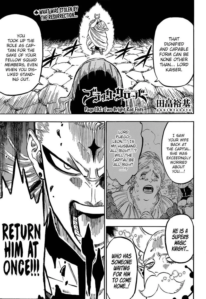 Black Clover Chapter 192 page 1