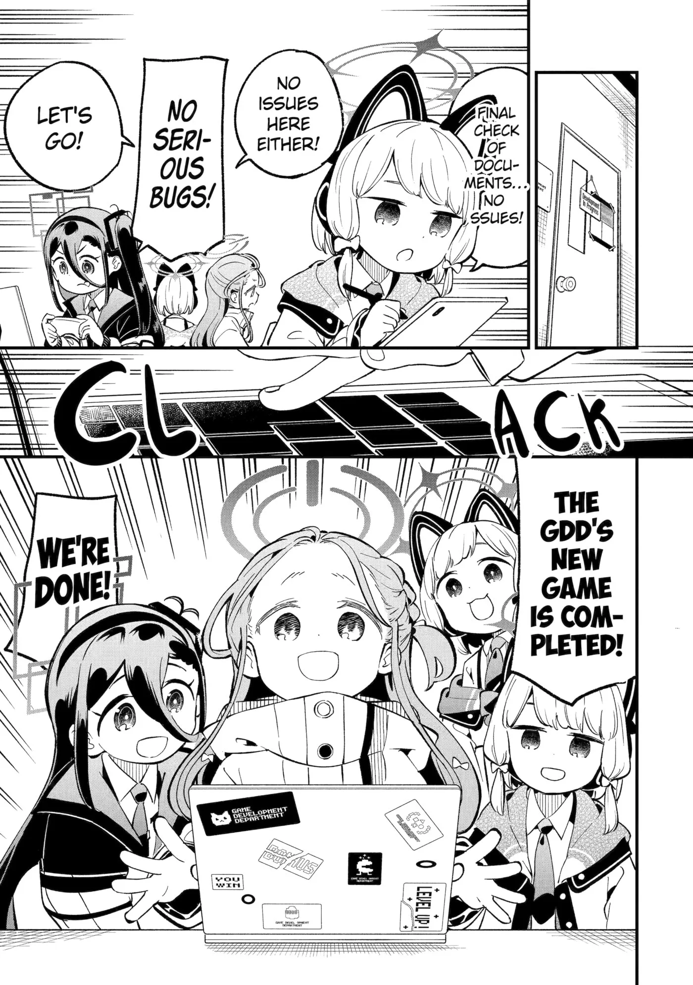 Blue Archive: Game Kaihatsubu Daibouken! Chapter 35 page 1