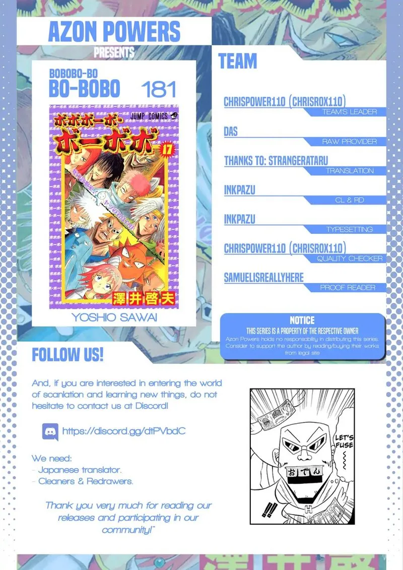 Bobobo-Bo bo-bobo Chapter 181 page 1
