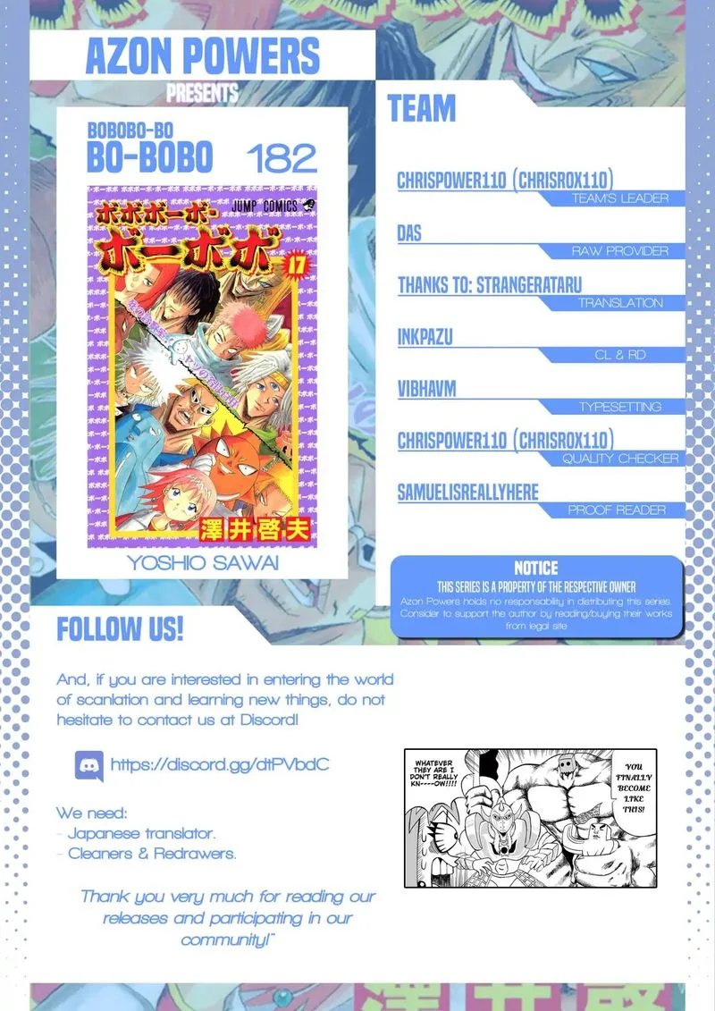 Bobobo-Bo bo-bobo Chapter 182 page 1