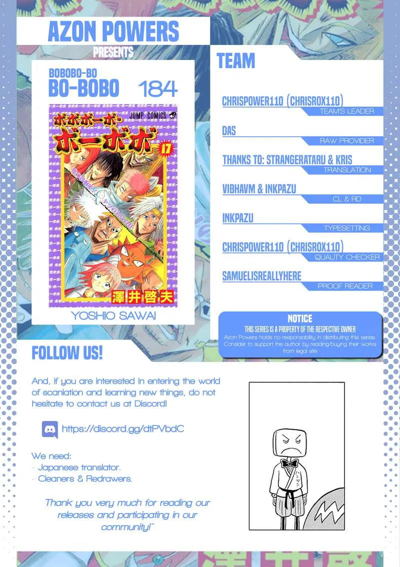 Bobobo-Bo bo-bobo Chapter 184 page 1