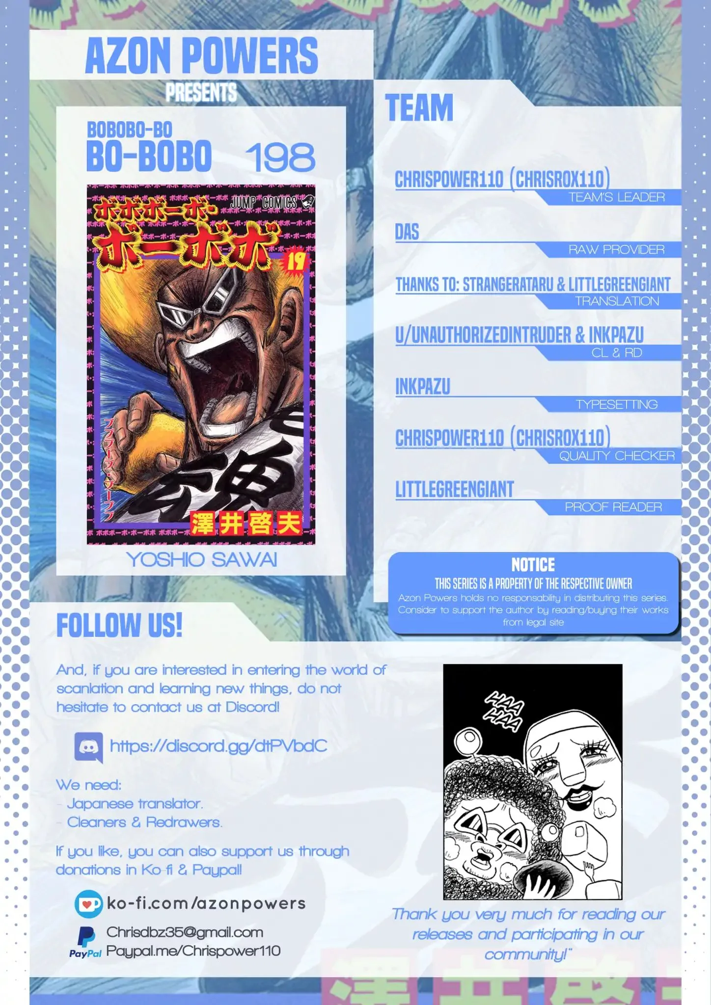Bobobo-Bo bo-bobo Chapter 198 page 1