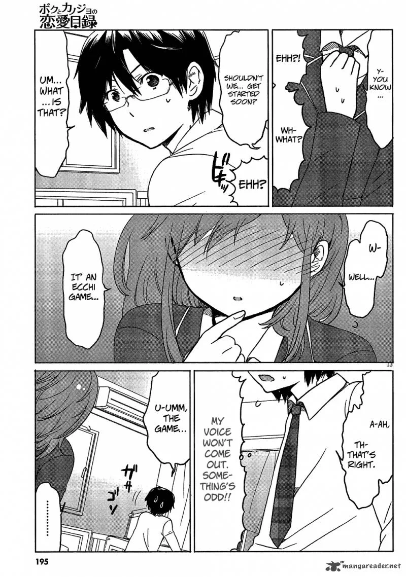 Boku to Kanojo no Renai Mokuroku Chapter 3 page 13