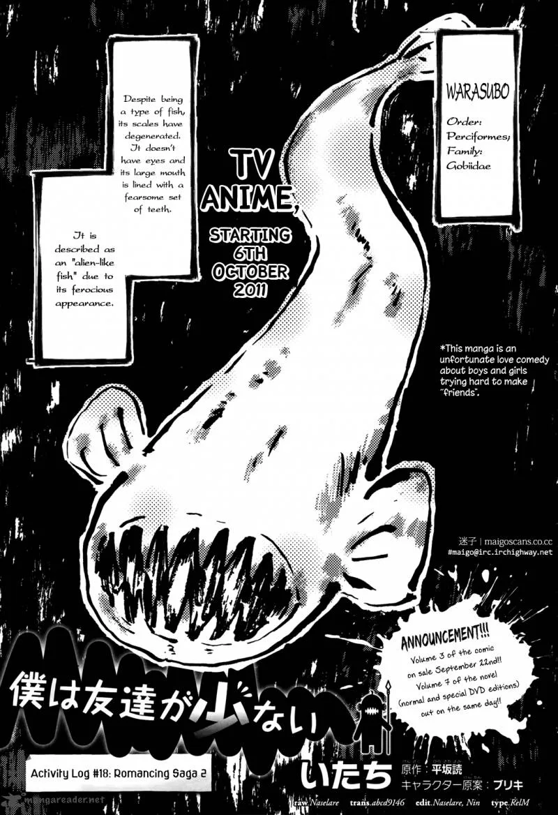 Boku wa Tomodachi ga Sukunai Chapter 18 page 1