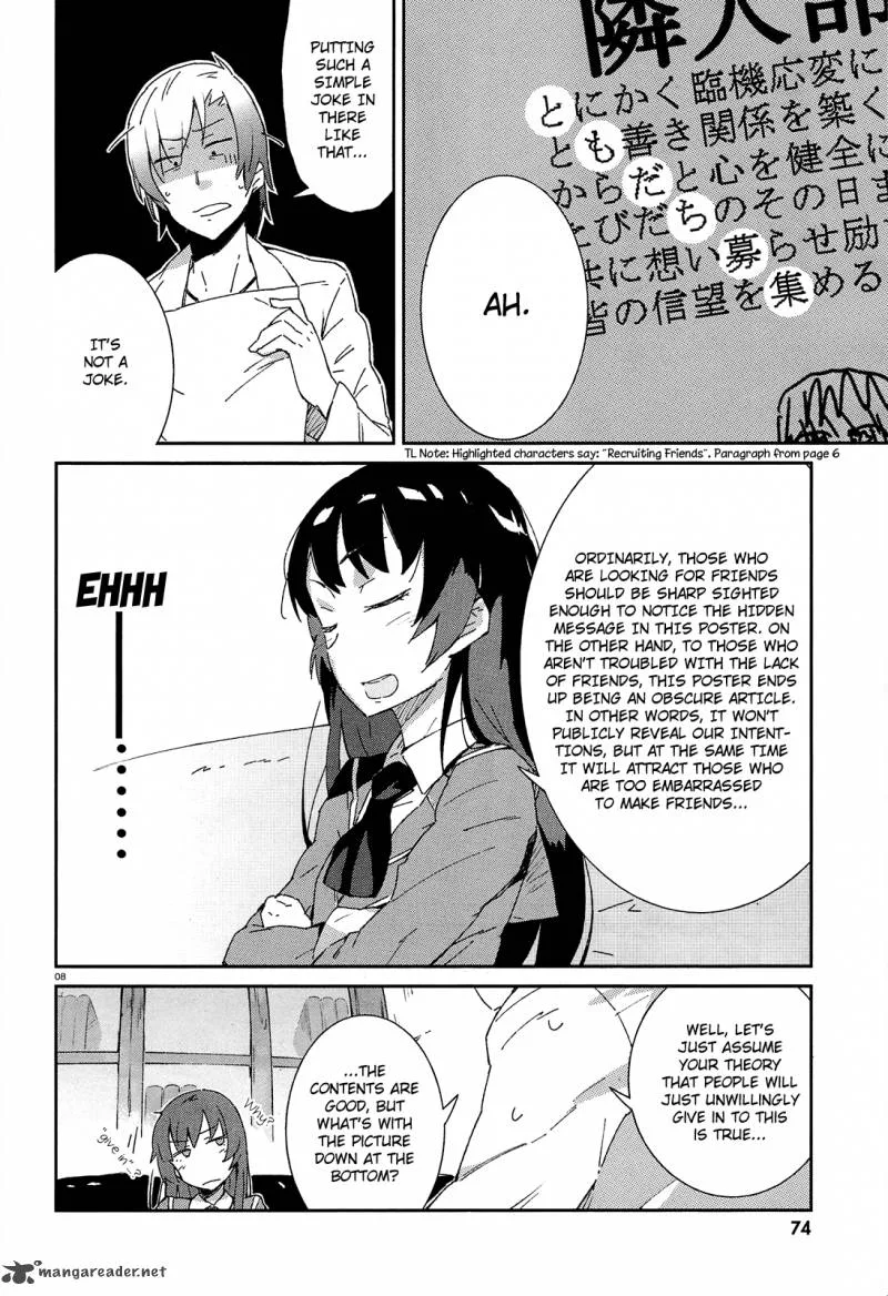 Boku wa Tomodachi ga Sukunai Chapter 2 page 8