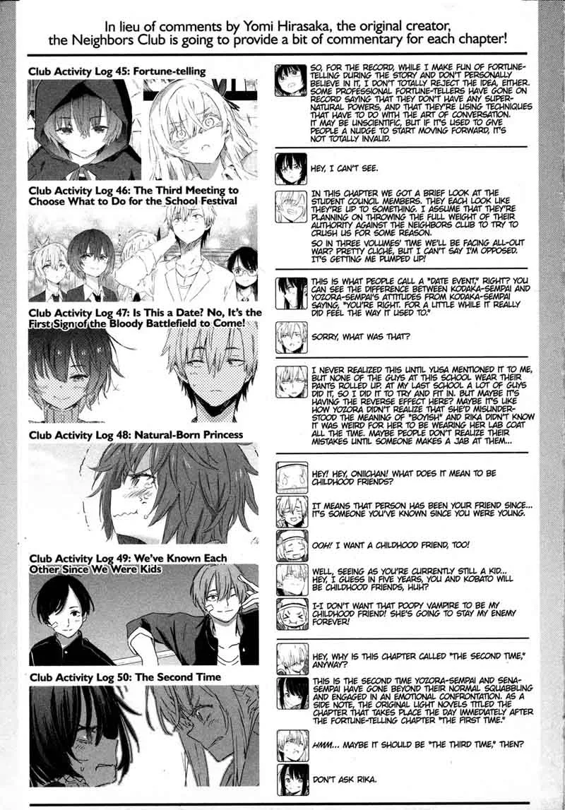 Boku wa Tomodachi ga Sukunai Chapter 50 page 34