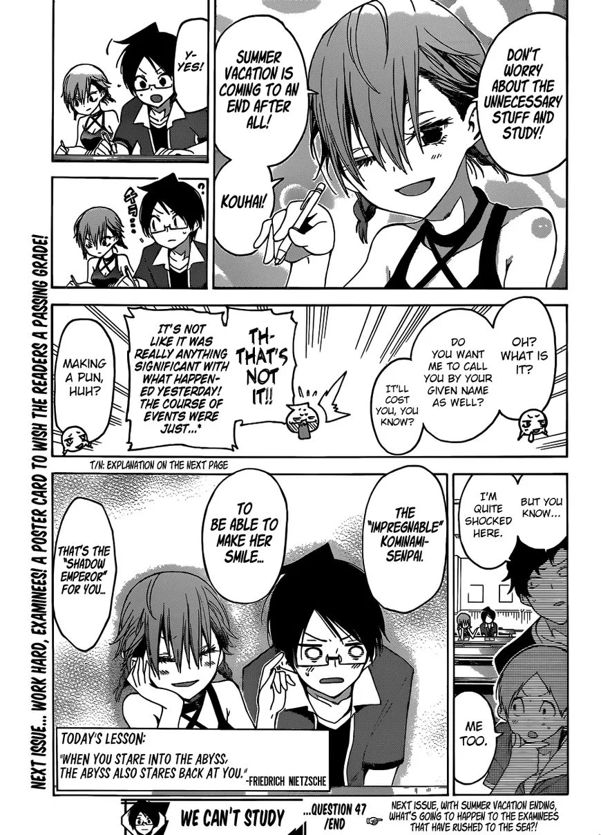 Bokutachi wa Benkyou ga Dekinai Chapter 47 page 20