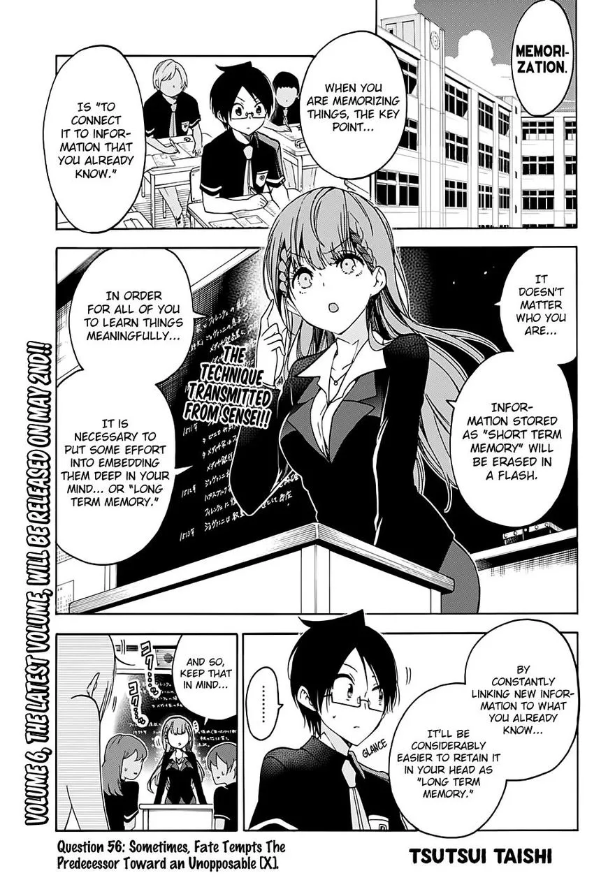 Bokutachi wa Benkyou ga Dekinai Chapter 56 page 1