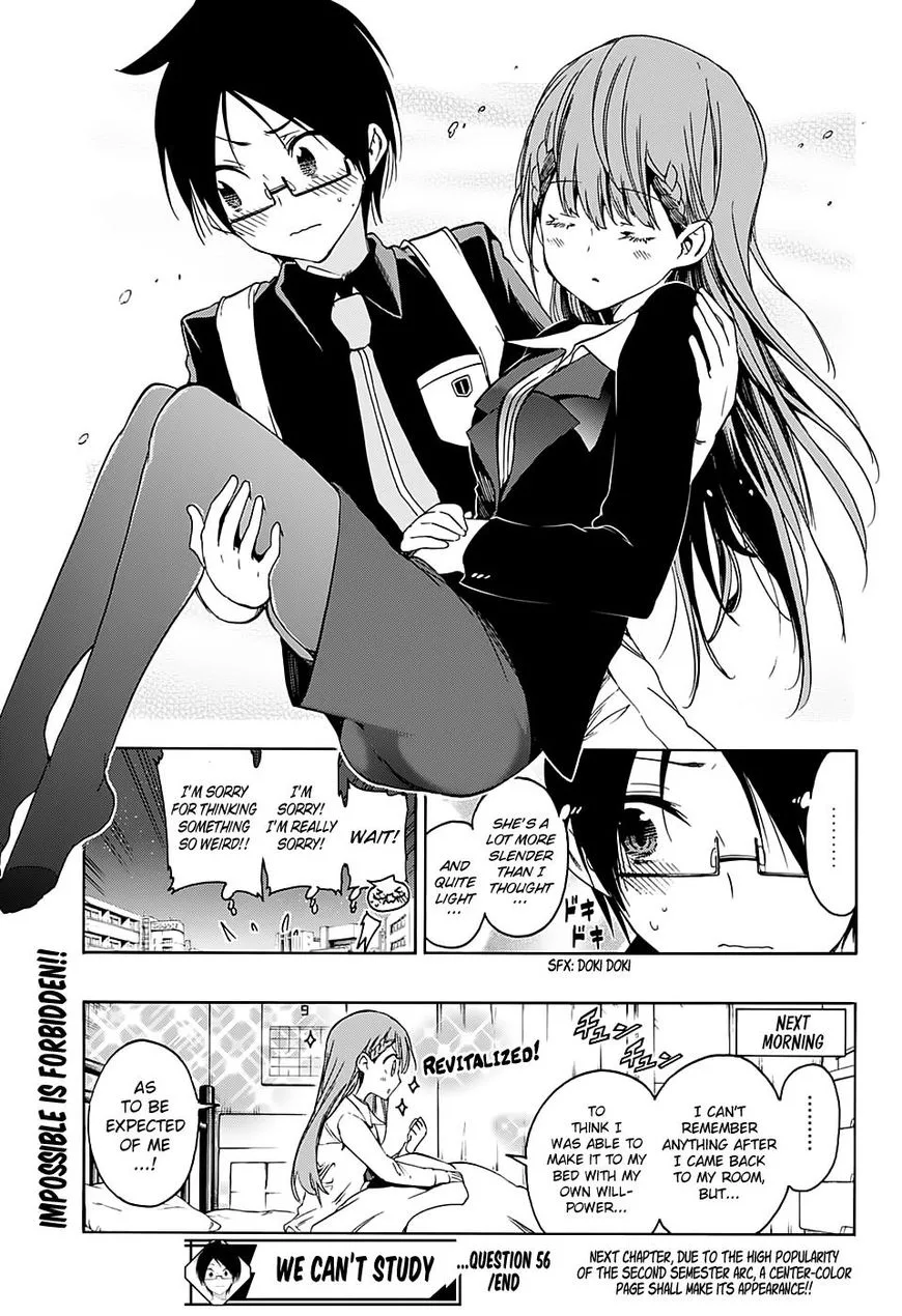 Bokutachi wa Benkyou ga Dekinai Chapter 56 page 20