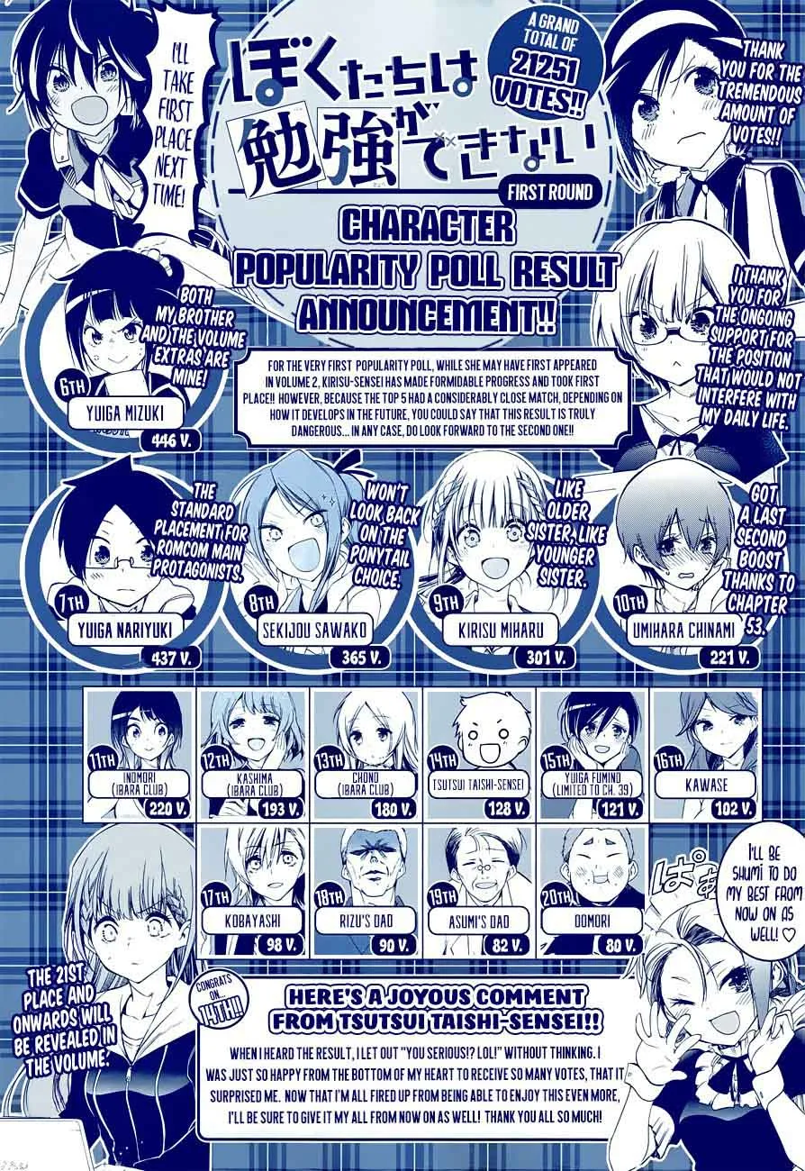 Bokutachi wa Benkyou ga Dekinai Chapter 61 page 2