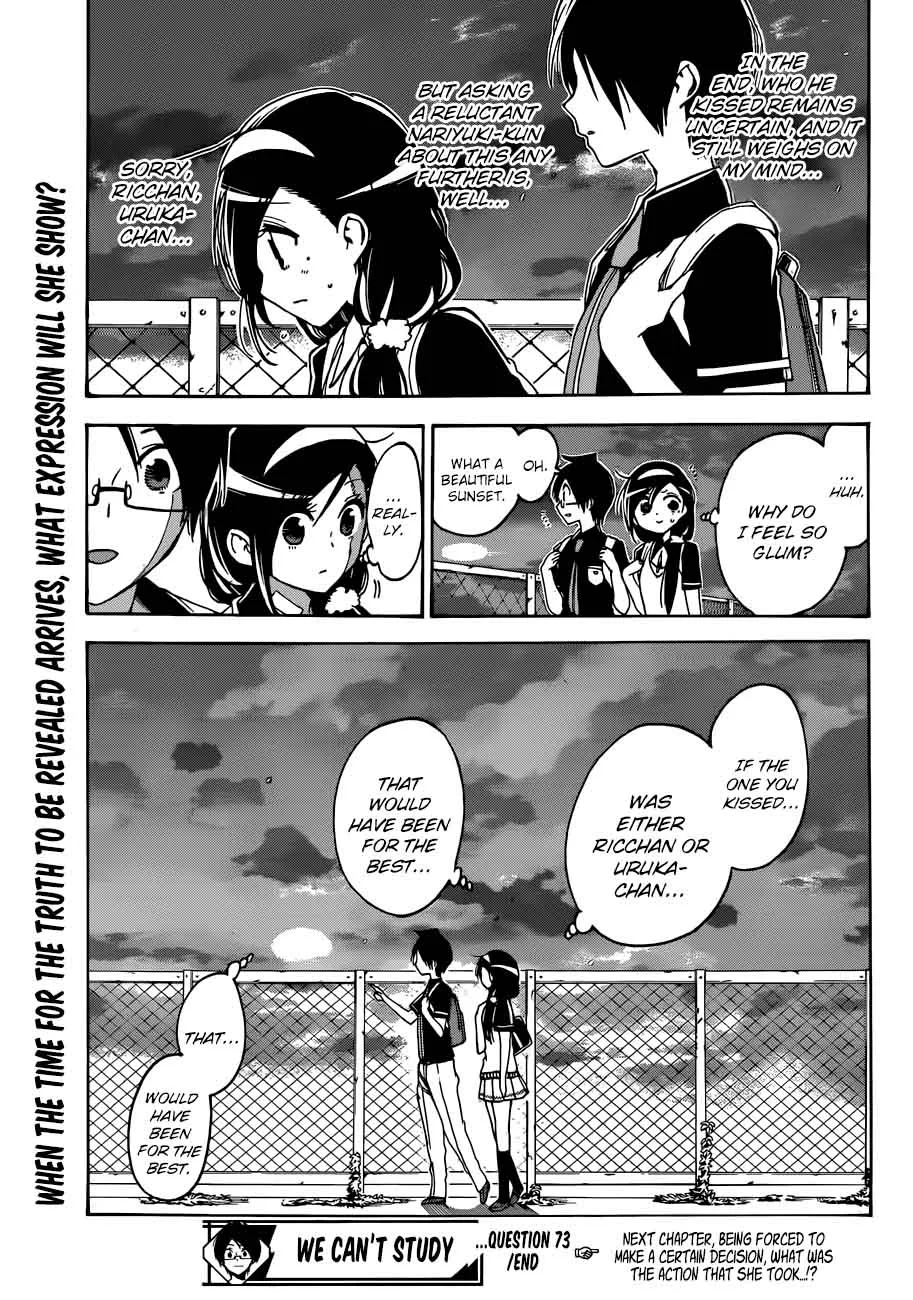 Bokutachi wa Benkyou ga Dekinai Chapter 73 page 19