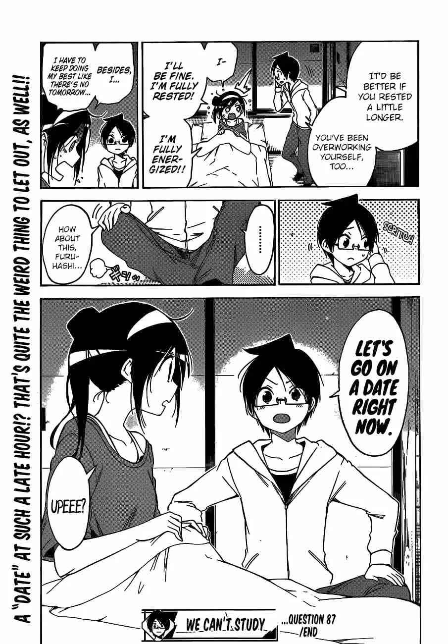 Bokutachi wa Benkyou ga Dekinai Chapter 87 page 19