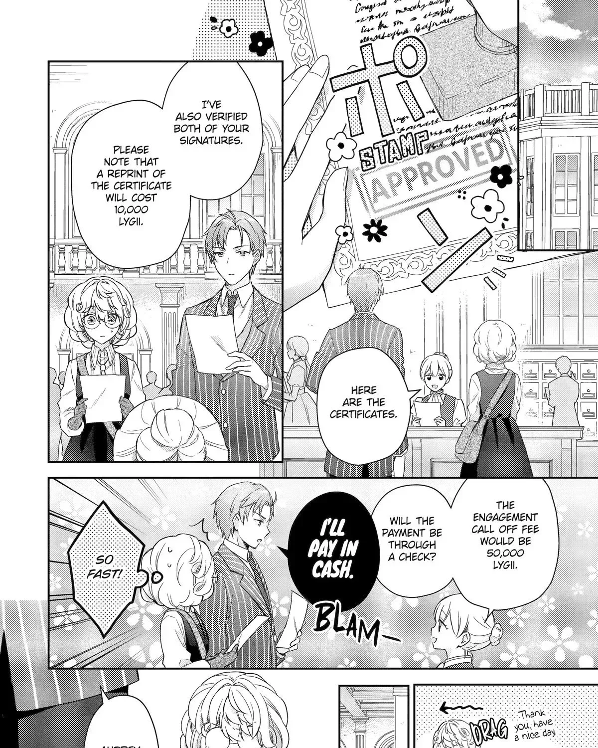 Botsuraku Reijou no Okinimesu mama ~Konyaku Haki Sareta node Houseki Kanteishi to Shite Dokuritsu Shimasu~ Chapter 1 page 49