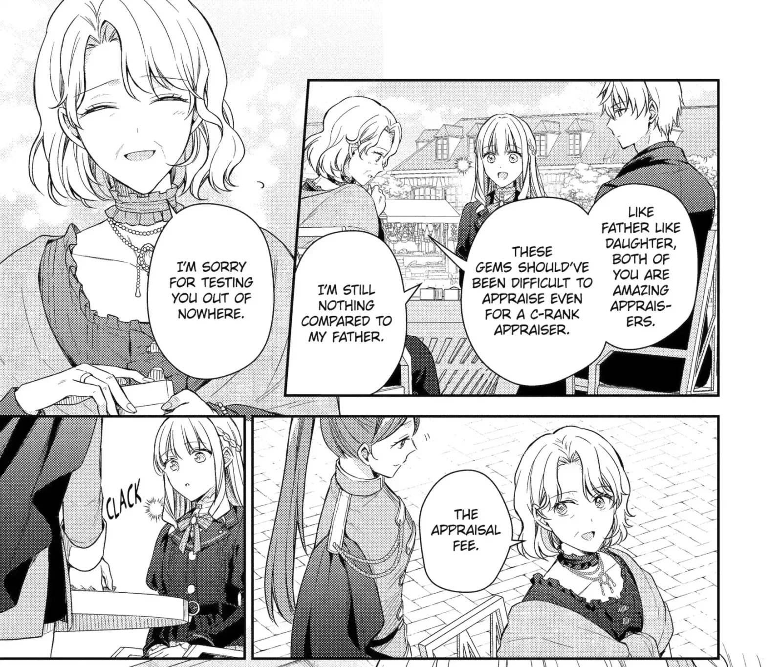 Botsuraku Reijou no Okinimesu mama ~Konyaku Haki Sareta node Houseki Kanteishi to Shite Dokuritsu Shimasu~ Chapter 10.4 page 1