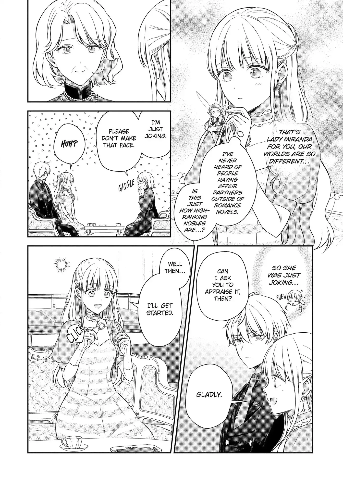 Botsuraku Reijou no Okinimesu mama ~Konyaku Haki Sareta node Houseki Kanteishi to Shite Dokuritsu Shimasu~ Chapter 12.1 page 2