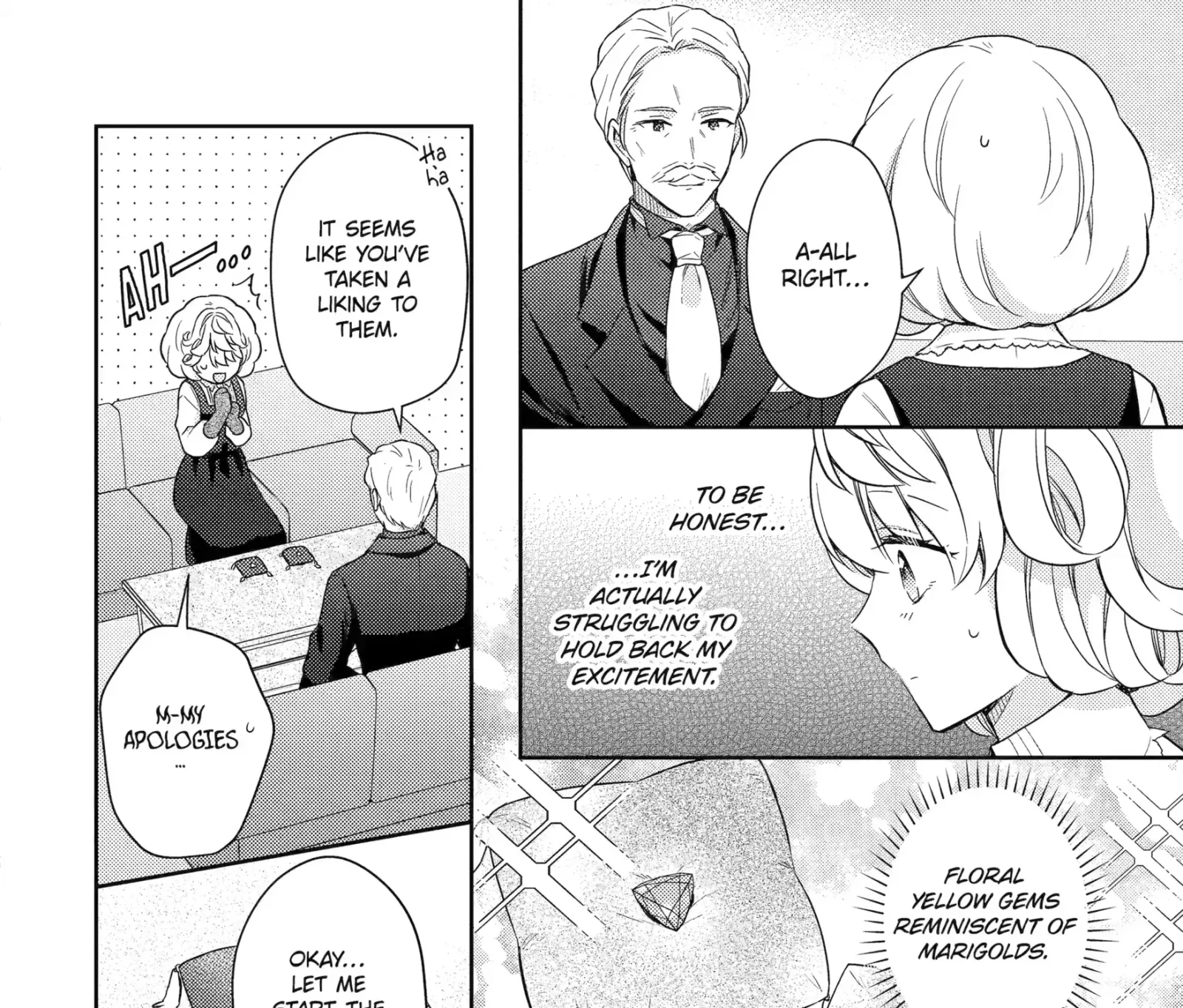 Botsuraku Reijou no Okinimesu mama ~Konyaku Haki Sareta node Houseki Kanteishi to Shite Dokuritsu Shimasu~ Chapter 3.2 page 1