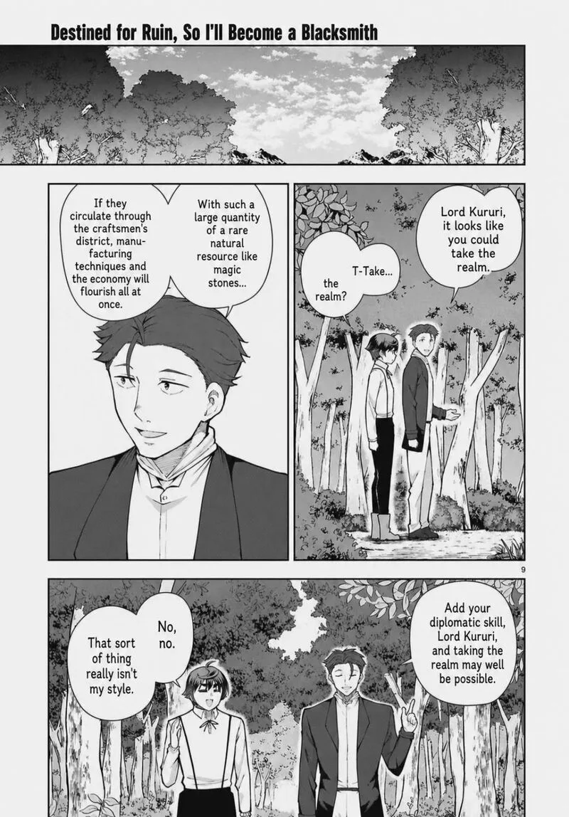 Botsuraku Youtei Nanode, Kajishokunin wo Mezasu Chapter 103 page 9