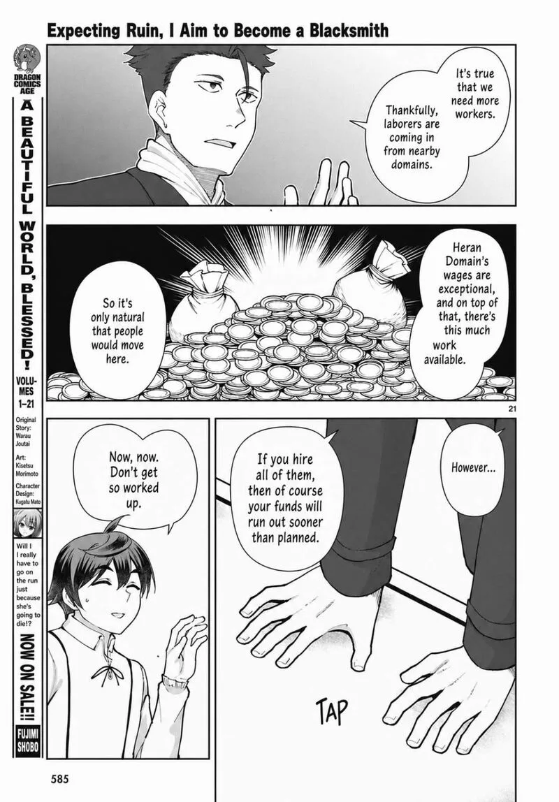 Botsuraku Youtei Nanode, Kajishokunin wo Mezasu Chapter 105 page 21