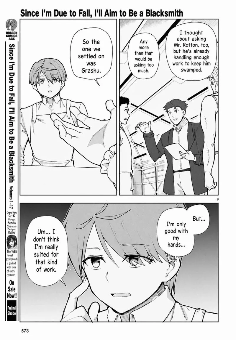 Botsuraku Youtei Nanode, Kajishokunin wo Mezasu Chapter 105 page 9