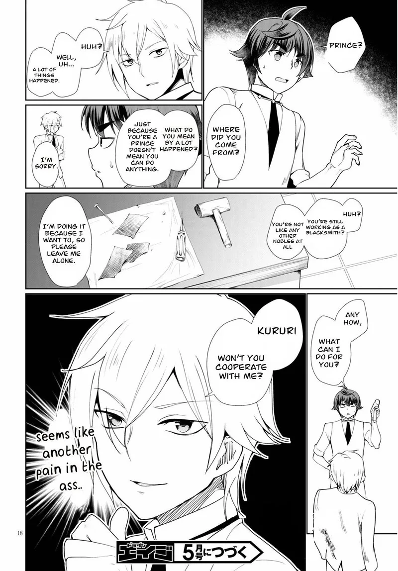 Botsuraku Youtei Nanode, Kajishokunin wo Mezasu Chapter 37 page 18