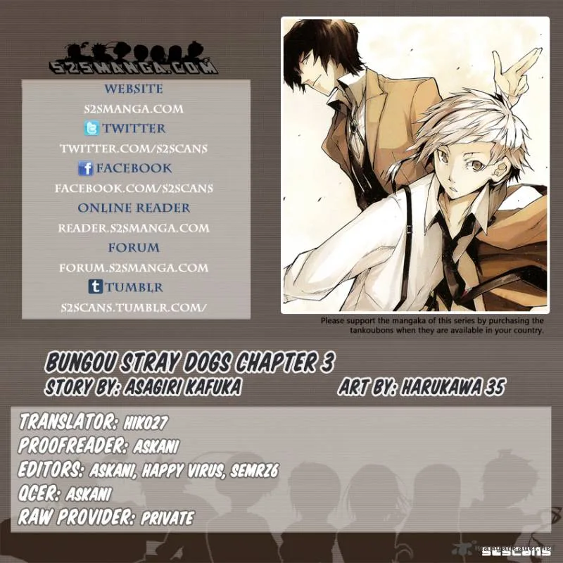 Bungo Stray Dogs Chapter 3 page 1