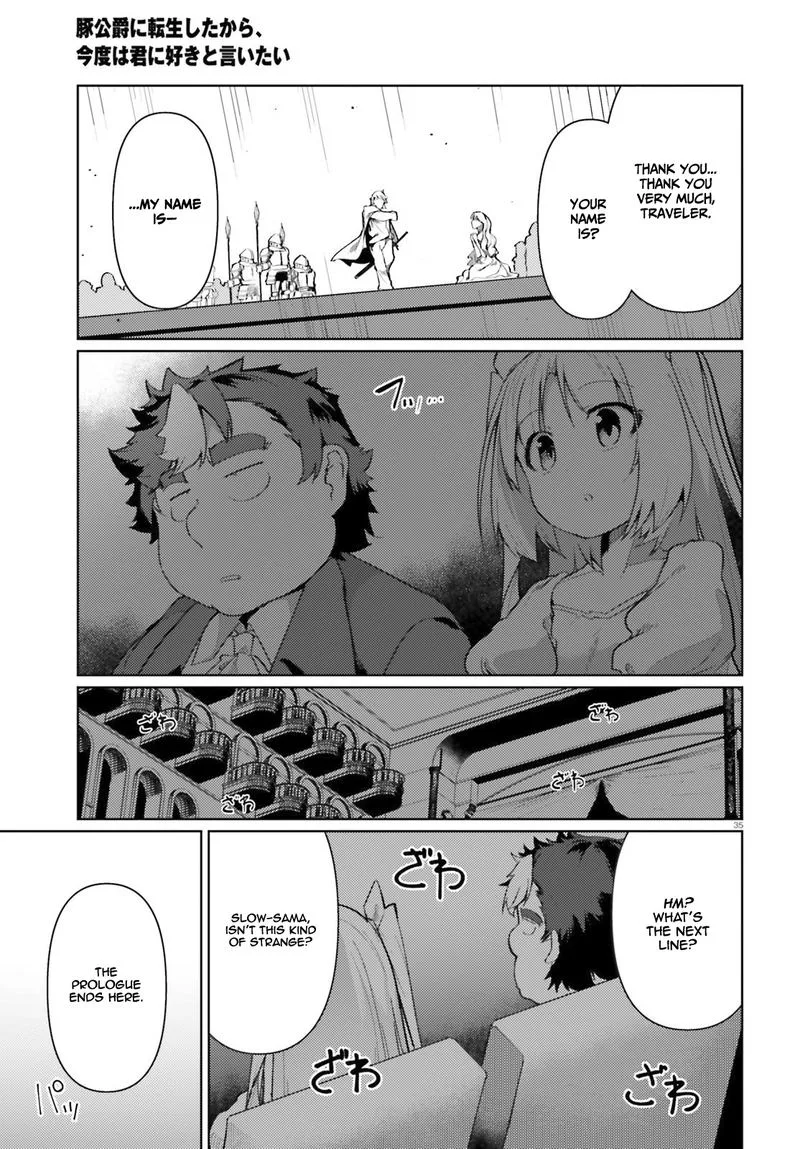 Buta Koushaku ni Tensei Shitakara, Kondo wa Kimi ni Suki to Iitai Chapter 20 page 35