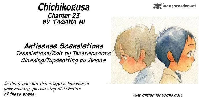 Chichikogusa Chapter 23 page 1